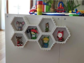 tonie colmeia modular hex estante toniebox organização tonies brinquedos 3d print model - Mito3D