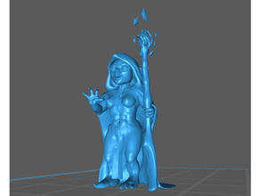 goblin girl mage casting nsfw 3d print model - Mito3D