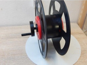 spulenhalter mit Kurbel bobine titulaire soutien remontoir bolzen filament licou bouton knopf 3d print model - Mito3D