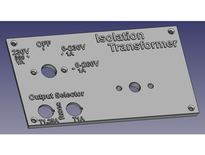 panel frontal aislamiento transformador 3d print model - Mito3D