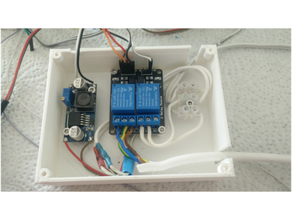 relaisbox 2 Relais modül lvm2596 röle yaratıldı freecad Konut dil 3d print model - Mito3D