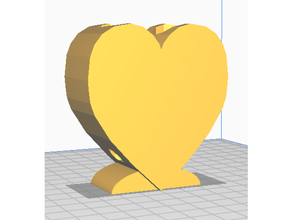 couple heart toothbrush holder - blank 3d print model - Mito3D