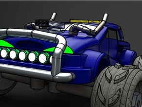Monster LKW Automobil automovil Wagen Coche abholen 3d print model - Mito3D