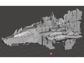 ork basha ligero crucero flota batalla gótico bfg 3d print model - Mito3D