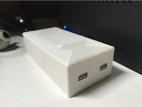 5v suministro caso funda 2 USB salida 3d print model - Mito3D