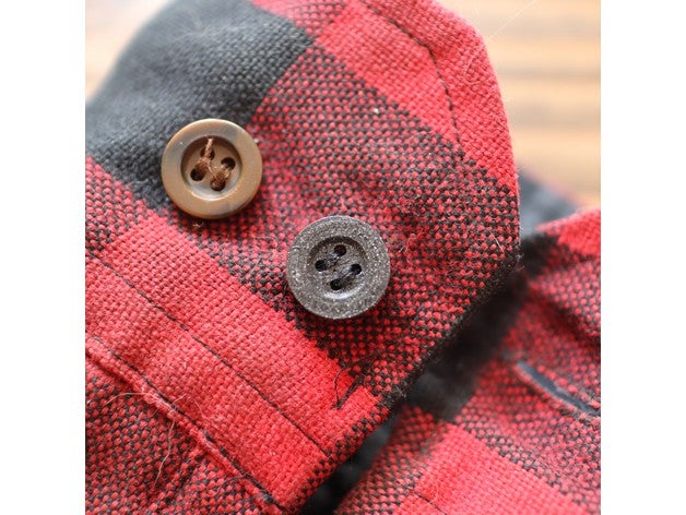 Customizável camisa botão roupa botões manguito Jaqueta calça terno 3D print model - Mito3D