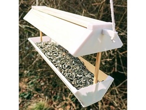 hanging bird feeder highly customizable 3d print model - Mito3D