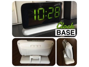 l'horloge base voix contrôle LED alarme supporter 3d print model - Mito3D