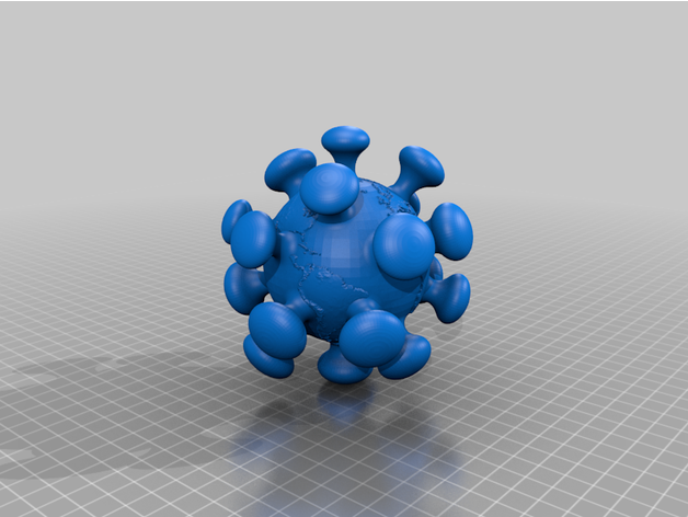 covid-19 globe puzzle coronavirus covid19 epidemic pandemic 3D print model - Mito3D