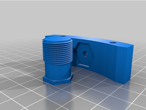 azul montagem choque Yeti bola neve adaptador 3d print model - Mito3D