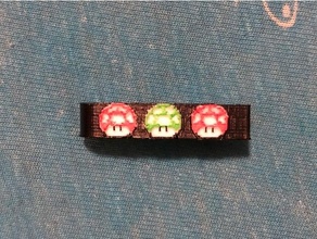 super Mario fungo cravatta clip nintendo supporto bros video gioco 3d print model - Mito3D