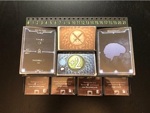 gloomhaven player tray 3d print model - Mito3D