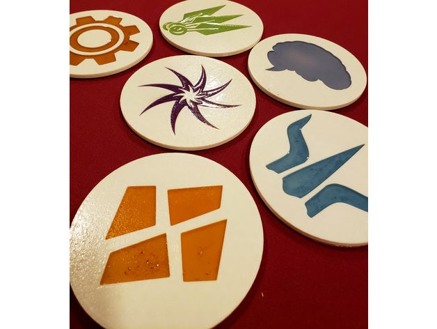 gloomhaven coasters boardgames 3D print model - Mito3D