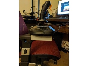 t16000m thrustmaster mount staples hyken mesh task chair hotas 3d print model - Mito3D