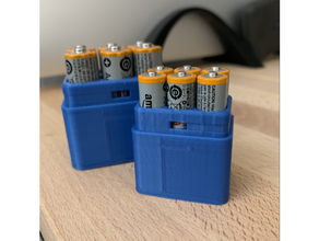 battery storage 6 aaa 3d print model - Mito3D