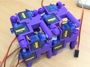 modular dobrando robô limpar arduino servo 3d print model - Mito3D
