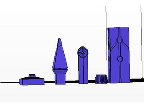 bâtiments sources nécrons terrain 40 000 Générateur monolithe pilier plasma tombeau 3d print model - Mito3D