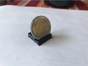 mini moneta titolare supporto 3d print model - Mito3D