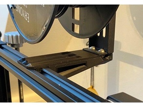 ender 3 inversé bobine monter 2020 fente créalité pro filament titulaire soutien onduleur porte rainure 3d print model - Mito3D