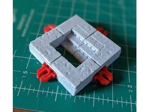 forja aberta 2x2 cortar pedra escada telha magnético openlock base dnd azulejos masmorras dragões 3d print model - Mito3D