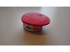 cat food lid grip 86mm pet 3d print model - Mito3D