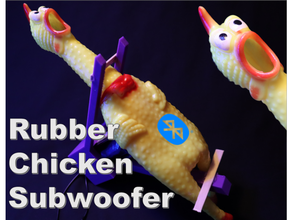 rubber chicken holder rubberchicken solenoid woofer subwoofer 3d print model - Mito3D