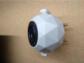 low-poly speaker enclosure 3inch driver audio fountek fr88 fr88ex lowpoly poly pc speakers 3d print model - Mito3D