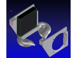 anycubic méga ventilateur logement radial hotend 3d print model - Mito3D
