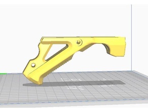 angled fore grip pic rail pew 3d print model - Mito3D
