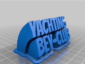 personalizzato yachting bey club 3d print model - Mito3D