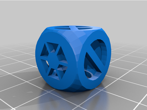 creux dé fractale formes jeu plateau rpg 3d print model - Mito3D