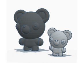 grande orso piccolo pittura 3d animale animali carina famiglia 3d print model - Mito3D