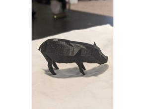 lowpoly pig 3d print model - Mito3D