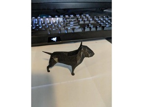 lowpoly bull terrier 3d print model - Mito3D