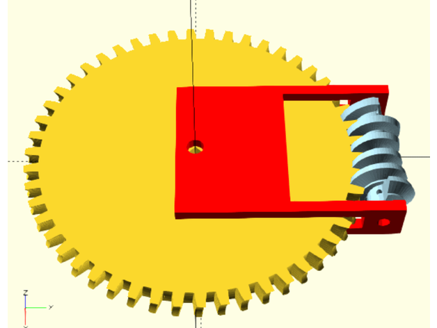 Globoid Wurm Ausrüstung Kombi 20 openscad Getriebe Fahrt subtraktiv Bearbeitung 3D print model - Mito3D