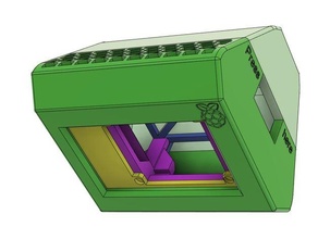 hiperpíxel 40 frambuesa Pi 4b caso funda Hyperpixel 4 3 3d print model - Mito3D