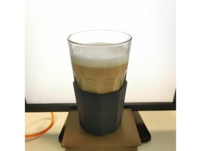 cover ikea pokal glass 24cm high coffee cup cupholder holder pokalholder 3d print model - Mito3D