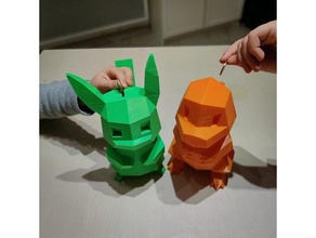 poly Pokémon porcin banque flowalistik conception 3d print model - Mito3D