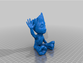 agitando bambino Groot aria pianta fioriera 3d print model - Mito3D