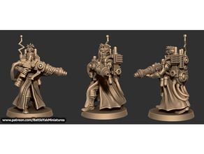 Parakausalist Battleyak Miniaturen Patreon Stichprobe Arkham Grusel dd Fantasie Geist Gewehr Laser Pfadfinder Rollenspiel Wissenschaftler scifi Tischplatte 3d print model - Mito3D