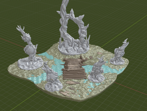 marais terrain pont jj dnd soutenir feuillage ouvert plantes wargaming paysage 3d print model - Mito3D