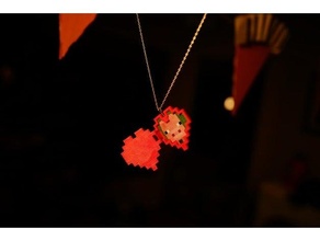 Minecraft cuore medaglione giocatore giocatori regalo i regali Salute pendente San Valentino giorno figure 3d print model - Mito3D
