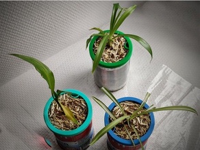 personalizado auto rega plantador petit flor Panela plantar plante flowalistik plantadores 3d print model - Mito3D