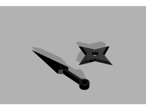 1 144 scale kunai syuriken set ninja's throwing star knife gundam action figure gunpla weapon 3d print model - Mito3D