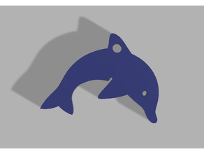 delfín llave cadena llavero 3d print model - Mito3D