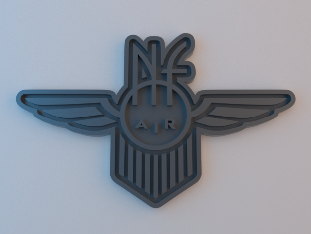 nuit vol orchestre nfo air badge pilote ailes épingle 3D print model - Mito3D