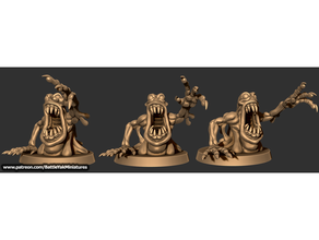 wretched battleyak miniatures patreon sample arkham horror mortality ectomorph fantasy ghost monster pathfinder rpg scifi tabletop 3d print model - Mito3D