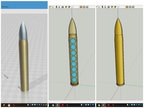 43 cal bullet container 3d print model - Mito3D