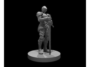 Ritter Statuen dnd Dungeons Drachen Terrain 3d print model - Mito3D
