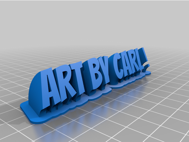 customized sweeping 2-line plate text 3D print model - Mito3D